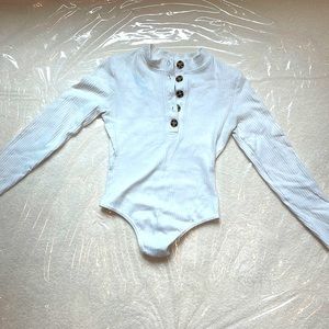 Missguided tortoise shell button thong bodysuit